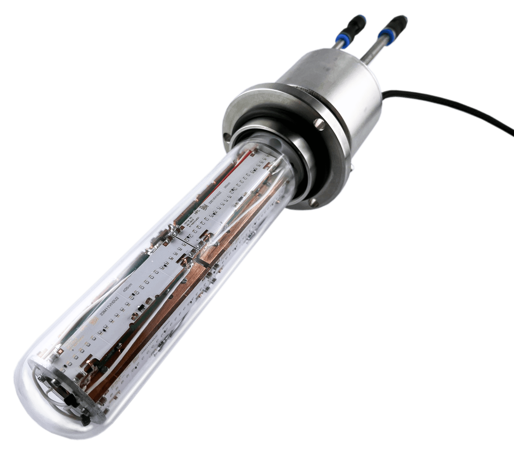 맞춤형 파장과 Hoenle LED 컨트롤러가 있는 LED 튜블러 침지 램프, 제약 및 화학 실험실에서 API 합성 및 화학 개발에 사용